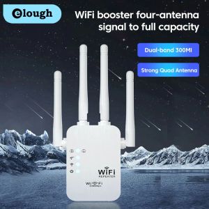 Routers 300m Wiless Wi Fi Router WiFi Repeater WiFi Signal Booster Dualband 2.4G 5G WiFi Extender EU PLIGS WIFI Amplificateur Extender