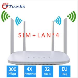Routeurs 300 Mbps réseau CPE CPE Unlock Router 4G WiFi US Portable Gateway FDD TDD LTE WCDMA Global Mobile Hotspot SIM Card Slot WAN / LAN PORT