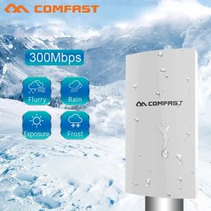 Routers 300Mbs 2,4 GHz 5DBI Antenne Outdoor CPE AP 1 km Point d'accès à pont sans fil à longue portée Affichage numérique Router WiFi Comfast E130N