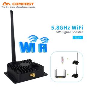 Routers 5,8 GHz Signal WiFi Booster 5W WiFi WLAN Power Amplificateur Range Extenger Booster avec antenne pour le routeur WiFi et l'adaptateur WiFi