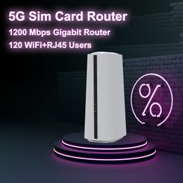 Enrutadores 5G Enrutador 120 usuarios de red Ranura para tarjeta SIM CPE Enrutador WiFi compatible 4G punto de módem inalámbrico 221114