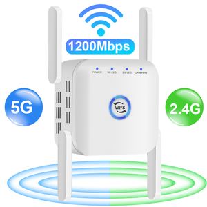 Routeurs 5g Wifi Répéteur Wifi Amplificateur 1200mbps Signal Wi fi Extension de réseau Longue portée 5ghz Booster Augmente 5 ghz Sans fil Wi-fi 230718