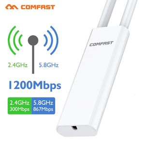 Enrutadores 640 mW de alta potencia 1200 Mbps Gigabit Wi-Fi al aire libre APRepetidor Router Potente 2.4 5G Antenas PoE Wifi Range Extender Amplifer 230206