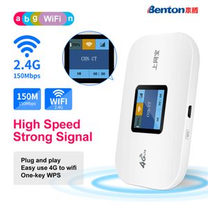 Routeurs Benton déverrouiller 4G LTE routeur sans fil Wifi Modem Portable Mini poche extérieure Mifi 150mbps Sim carte Slot répéteur 3000mah 221114