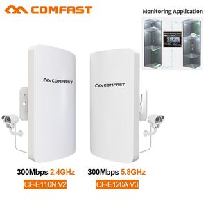 Routers Comfast 2,4 GHz / 5 GHz 300 Mbps Router extérieur sans fil pont CPE Bridge de 13 km de point de répartition du signal WiFi extension Point d'accès nanostation