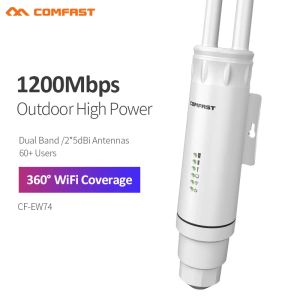 Routers Comfast 300m / 1200m Point d'accès extérieur extension wifi sans fil 2.4g / 5GHz AC1200 Widearia Router WiFi Antenns Street AP