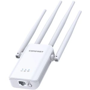 Routers Comfast 300 Mbps Répéteur WiFi sans fil 2,4 GHz Wi Fi Range Extender RJ45 WAN / LAN PORT 4 Antenne Router Signal Booster CFWR304S