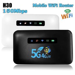 Routeurs H30 routeur WiFi Mobile 4G5G Lte 150Ms Modem Portable Mini avec fente pour carte SIM poche 2600mAh pour voyage en plein air 230808