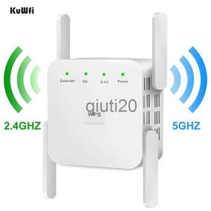 Routers KuWfi 5G WiFi Repeater Wireless Wifi Amplifier Signal Booster 2.4G Router Long Range Extender Internet Amplifier Support Mac Os x0725