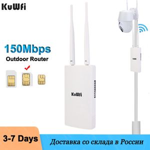 Routers KuWFi Outdoor 4G Wifi Router 150Mbps Wi fi Router with Sim Card All Weather Wifi Waterproof Booster Extender for IP Camera 230718