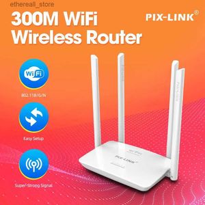 Routeurs PIX-LINK WR08 300Mbps routeur sans fil 802.11 B /G/N avec 4 antennes d'extension WPS 2.4G routeur réseau haute vitesse pour le bureau à domicile Q231114