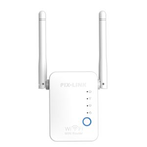 Routers Pixlink Wireless Mini Router WiFi Repeater Point Point Mode Antennes Booster 2.4g Amplificateur Signal à longue portée Extender WiFi