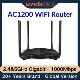 Routeurs Tenda AC10 AC1200 routeur WiFi Gigabit double bande 1000Mbps 2.4GHz 5GHz 4 antennes Beamforming MU-MIMO AP répéteur Mode Extender Q231114