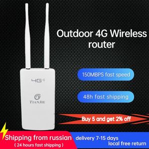 Routers Tianjie 4G LTE Wireless AP WiFi Router Hotspots Cat4 Outdoor Lan Wan SMA Antenne SIM SIM SLOT MODEM MODEM CPE Broadband