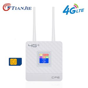 Enrutadores Tianjie CPE903 3G 4G LTE WiFi Router Puerto WANLAN Antenas externas duales CPE inalámbrico desbloqueado con ranura para tarjeta SIM 221114