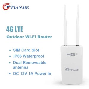 Routers Tianjie CPE905 Router WiFi 4G 3G 4G IP66 Imperrophérique extérieur CPE CPE Double antenne High Speed Wirem Modem avec emplacement pour carte SIM