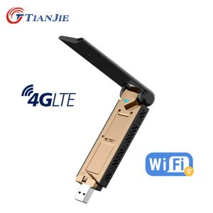 Routeurs Tianjie USB modem 4g nano sim router 4g wifi case mini router 3G / 4G carte lte wifi jette de puce mobile antenne street externe externe