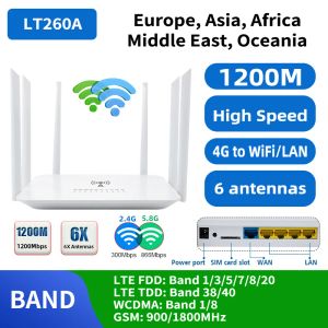 Routeurs déverrouillés 3G 4G LTE CELLULAR WIFI ROUTER HOTING MOBILE HOTSPOT 2,4 GHz LAN PORT Internet Router WiFi 4G