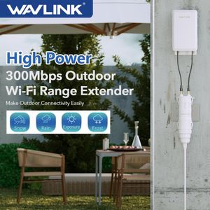 Routeurs wavlink High Power 300 Mbps extérieur WiFi Long Range Extender 2.4g Wifi AP / Repeater / Router CPE Kit Poe Wi Fi Singal Booster 1,5 km