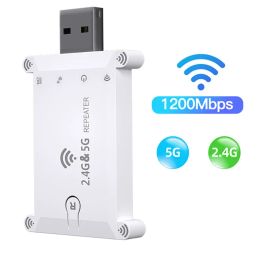 Routeurs wifi extender usb portable wifi repeater 1200Mbps wifi signal extender amplificateur wireless router longue gamme 2,4g / 5g wifirepeater