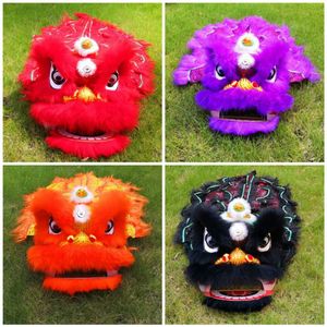 Rpyal Lion Dance Mascot Costume Kid edad 5-10 Cartoon Pure Wool Props Sub Play Funny Parade Outfit Dress Sport Traditional Party Ca240D