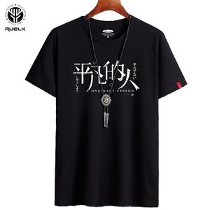 RUELK Camiseta de verano Moda casual para hombre de manga corta con estampado de letras Cuello redondo Recto S-6XL 210706