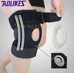 Rodillera para correr, senderismo, rótula abierta, Protector ajustable, rodilleras de baloncesto de silicona, almohadilla de soporte, rodillera deportiva para ciclismo