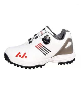 Chaussures de golf professionnelles de maillots de course de coulée Chaussures de golf imperméables baskets noirs Blanc Trainers Big Size Quick 335M9491978