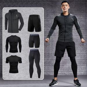 Running Sets Dry Fit Men's Training Sportswear Set Gym Fitness Compression Sport Suit Jogging Tight Sports Wear Clothes 4XL5XL Oversized Male 230508
