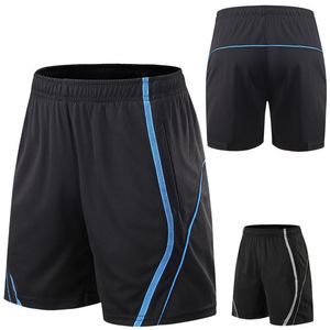 Pantalones cortos para correr para hombre, tenis, bolsillo, entrenamiento de bádminton, secado rápido, Fitness, informal, gimnasio, pantalones cortos deportivos negros para hombre