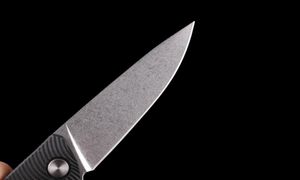 Russia Shirogorov Flipper Knife plegable 440C 58 HRC Ston Wave Wash Blade Survival Survival Rescate Knifes3074513