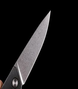 Russia Shirogorov Flipper Knife plegable 440C 58 Hrc Finis de lavado de piedra Cuchillos de rescate de supervivencia al aire libre cuchillos de bolsillo1078111
