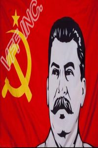 Drapeau russe URSS Staline Le Flag de leader du peuple soviétique Flag 3ft x 5ft Polyester Flying 150 90cm Flag personnalisé RF304041037