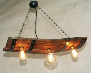Loucles de plafond rustiques - Pendant du baril à vin - Salle de vin et éclairage de cave