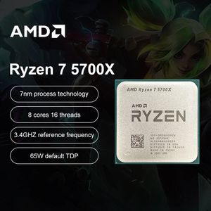 Procesador de CPU Ryzen 7 5700X R7, 34GHz, 8 núcleos, 16 hilos, 7NM, L332M, 100000000926 AM4, para placa base de juegos B550M, 240123