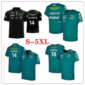 S-5XL 2023 T-Shirt de pilote pour hommes, combinaison de course d'équipe de formule 1, T-Shirts de Polo F1, T-Shirt surdimensionné pour pilotes de 14 et 18 ans