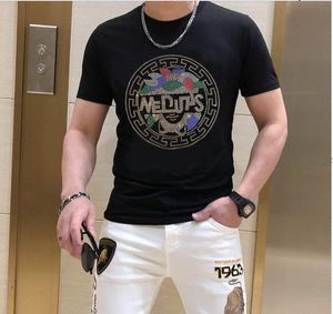 S-6XL Anime T-shirt hommes coton graphique strass haute qualité mode d'été perceuse chaude T-Shirts streetwear vêtements pour hommes xz