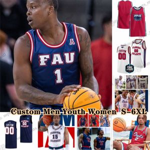 S-6XL Florida Atlantic Owls Baloncesto universitario 1 Johnell Davis Jerseys 4 Bryan Greenlee 15 Alijah Martin 12 Jalen Gaffney 3 Giancarlo Rosado 25 Tre Carroll 21 Ralat