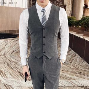 S-7XL produits de haute qualité robe de mariée haut de gamme gilet de marié costume de mariage pour hommes costumes d'affaires britanniques minces gilet manteau de taille masculin HKD230828