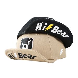 s Hi Bear Headwear Paw Baseball Caps Hip Hop Flat Brim Turn Up Hat KhakiBlack Circonférence 5663 cm 230322