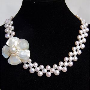 S pendentifs Collier Maxi fleur perles bavoir déclaration cadeaux de demoiselle d'honneur, bijoux en perles, Collier à brins