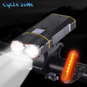 s USB Lampe Rechargeable 1000 Lumen Vélo Lanterne Super Lumineux LED Lampe de Poche pour Vélo Avant VTT Vélo Lumière 0202