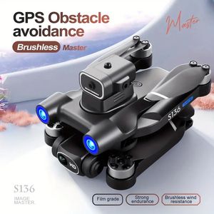 S136 GPS Drone HD double caméra photographie aérienne Drones évitement d'obstacles hélicoptère sans brosse pliable RC quadrirotor Drone