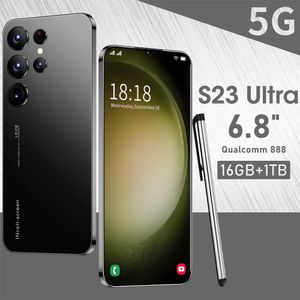 S23 Ultra Smartphone 6.8 Inch HD Screen Unlocked Smartphone 16GB 1TB Android 13 Global Version 5G Smartphone Global Version