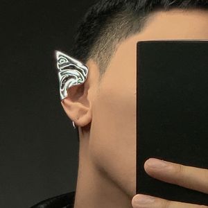 S925 Clips de oreja de elfo de metal Pendientes con personalidad Diseño de nicho Pendientes para personas mayores Hombres y mujeres Parejas Ins Accesorios de joyería de moda