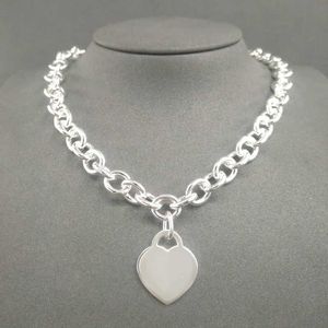 S925 collier en argent Sterling pour femmes classique en forme de coeur pendentif chaîne à breloques colliers marque de luxe bijoux collier Q0603