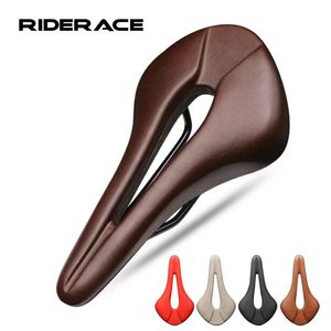 Selles Selle de vélo Breathabl Hollow Design PU Cuir Soft Siège confortable VTT Mountain Road Bike Onepiece Coussin Pièces de cyclisme