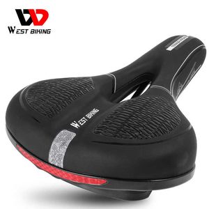 Selles WEST BIKING vtt selle de vélo confortable cyclisme Suspension siège épais éponge antidérapant avertissement de sécurité gros cul vélo coussin 0130