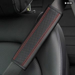 Safety Belts Accessories Car accessories seat belt PU Leather Safety Belt Shoulder Cover Breathable Protection Seat Belt Padding Pad Auto Interior Access T221212