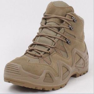 Zapatos de seguridad Aficionados al ejército Al aire libre Hombres Combate militar Botas tácticas para el desierto Campo masculino Caza Senderismo Escalada Entrenamiento Antideslizante Deportes 220922